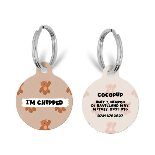 Personalised Text ID Tag - Theo Teddy